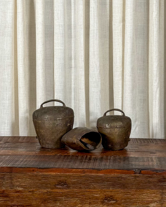 19th Century Swiss Hand-Forged Cattle Bells (Set of 3)