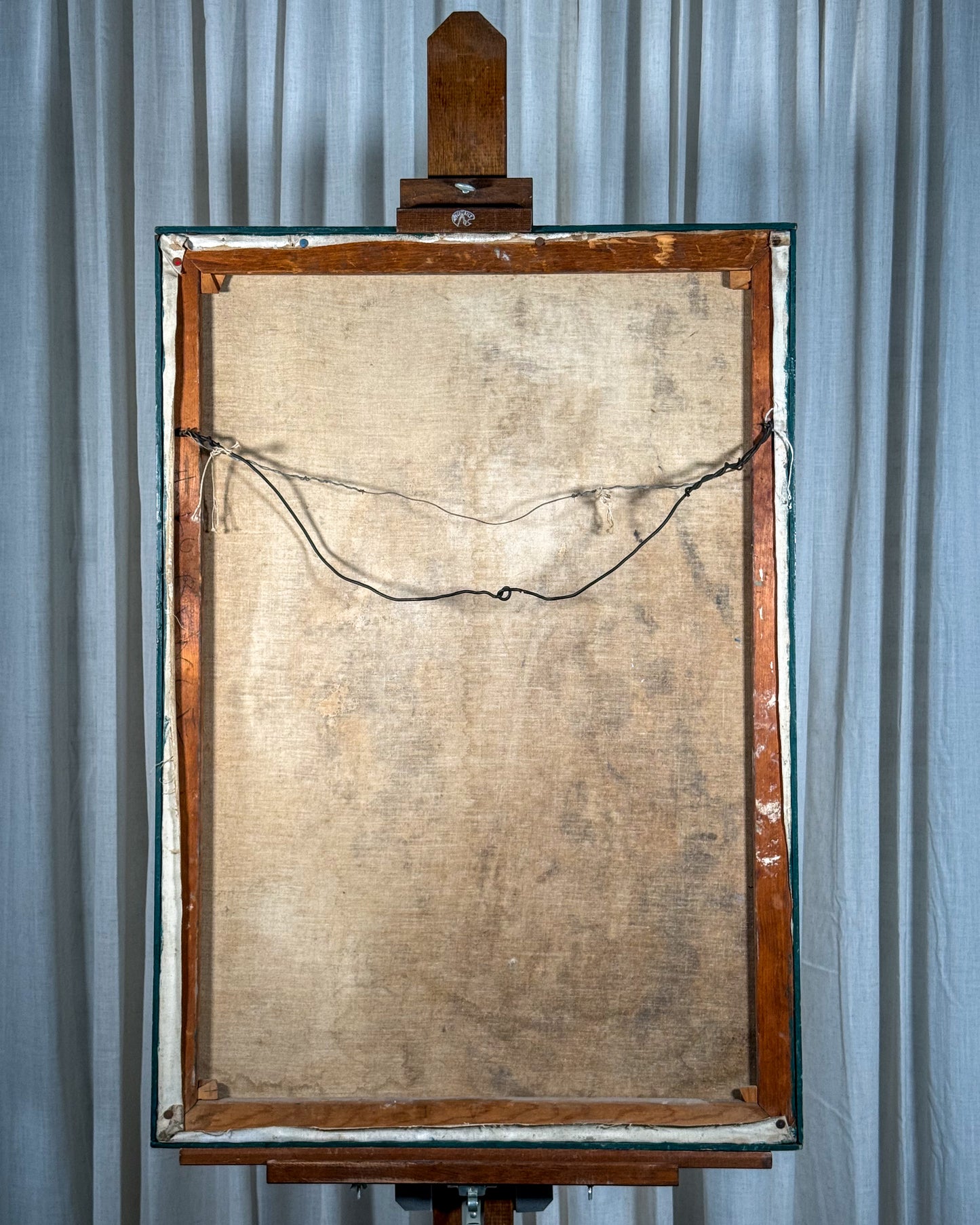 Portrait Painting of Seated Elderly Man by H. Lorence