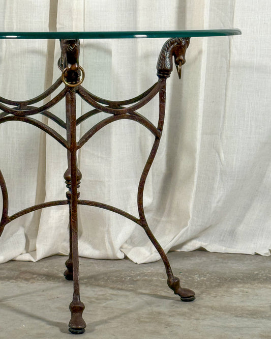 Iron & Glass Side Table