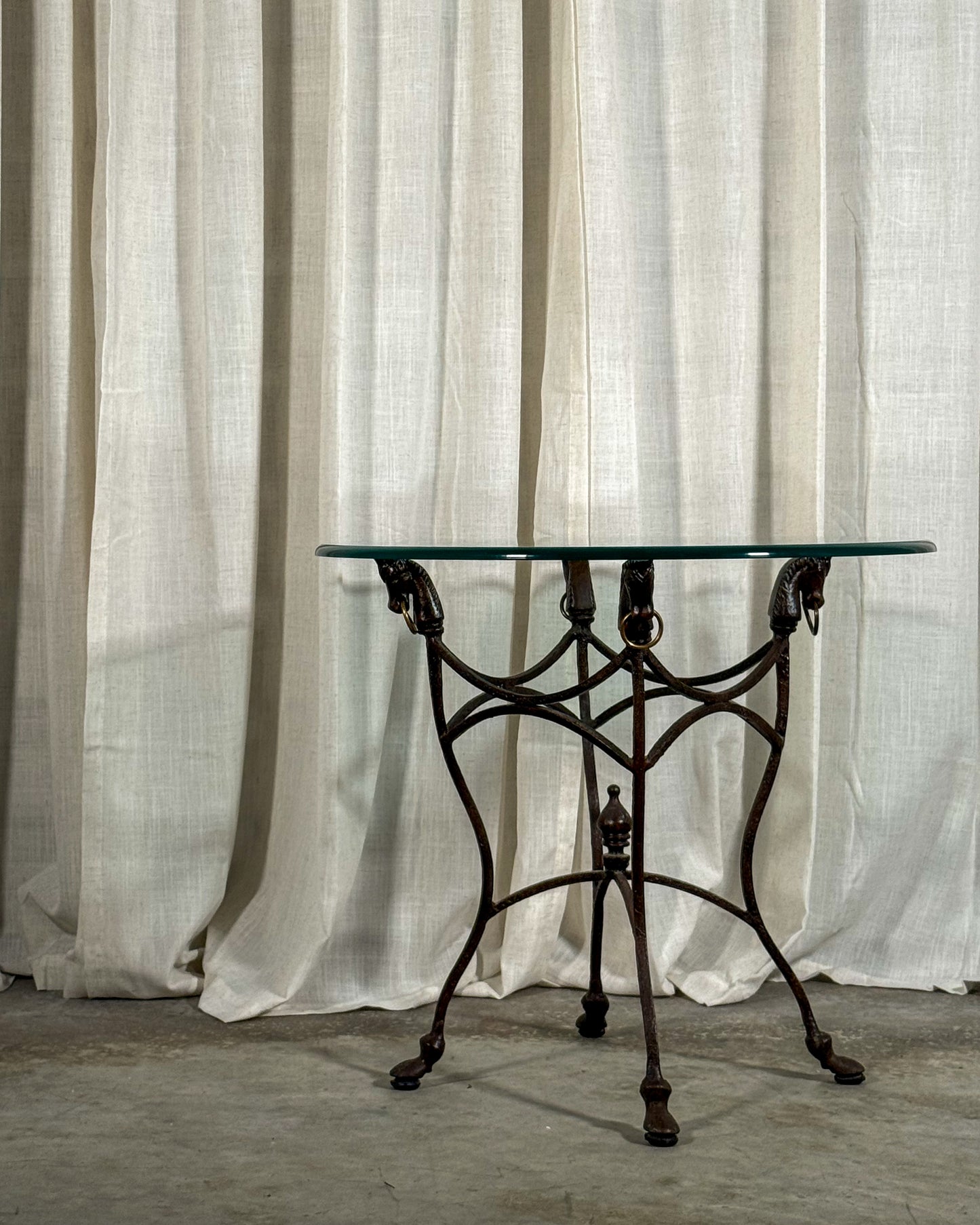 Iron & Glass Side Table