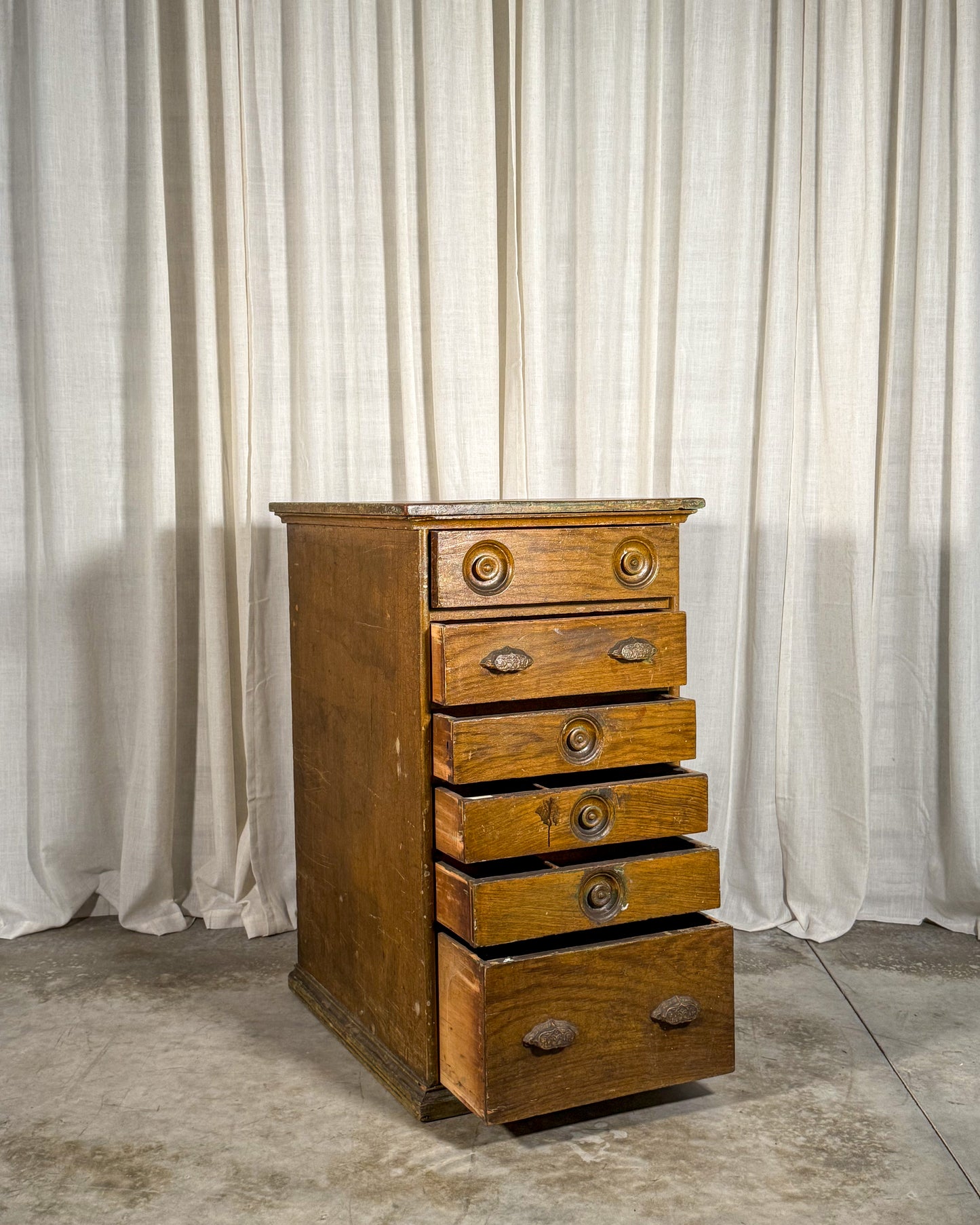 Oak Apothecary-Style Cabinet