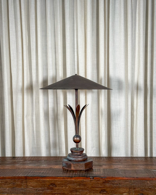 Palm Table Lamp with Metal Shade