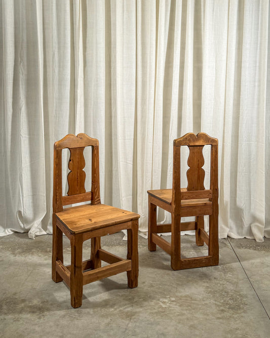 Swedish Pine Dining Chairs (Set of 4)