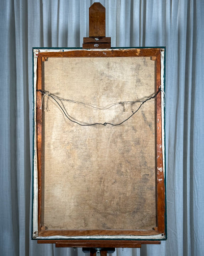 Portrait Painting of Seated Elderly Man by H. Lorence