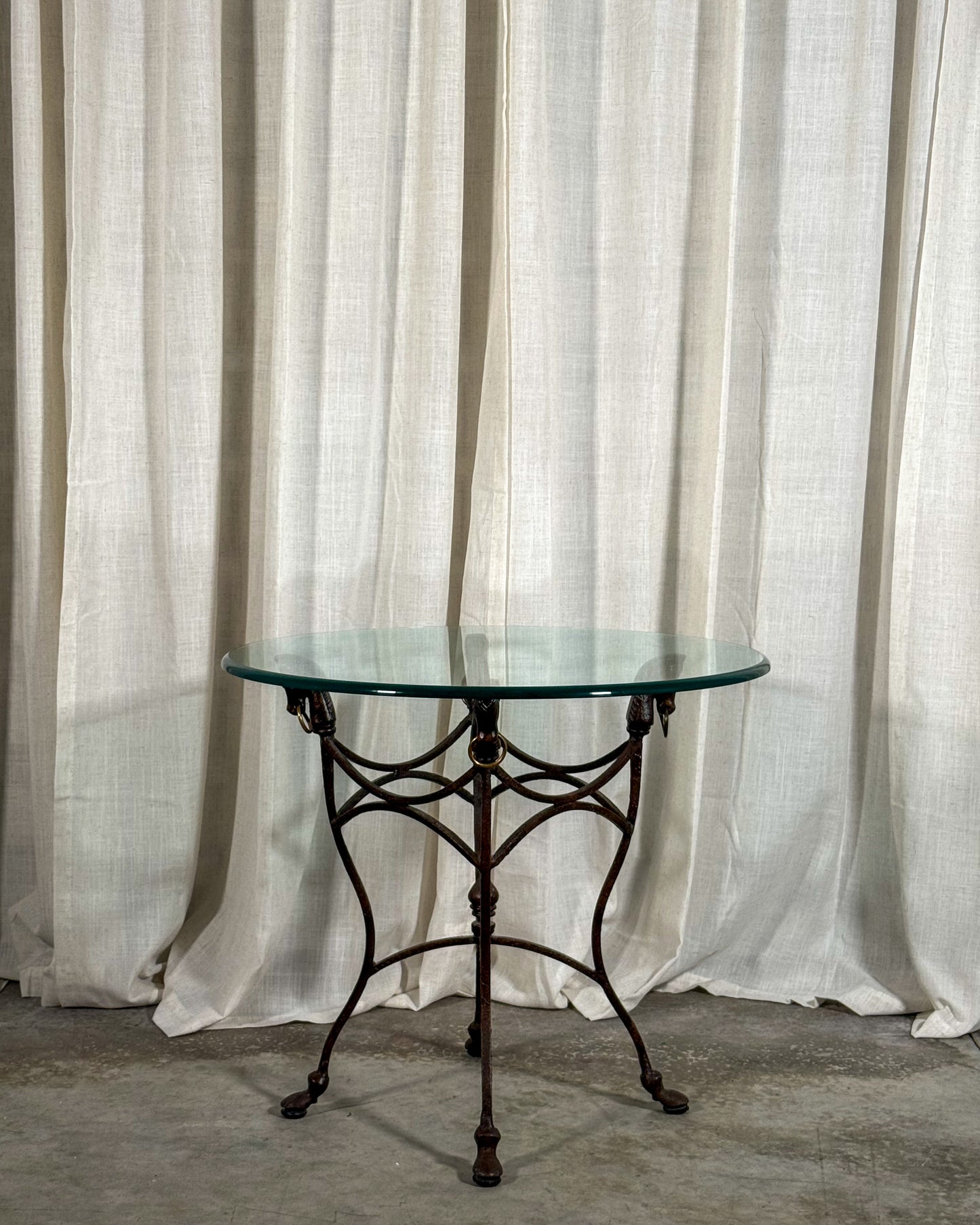 Iron & Glass Side Table