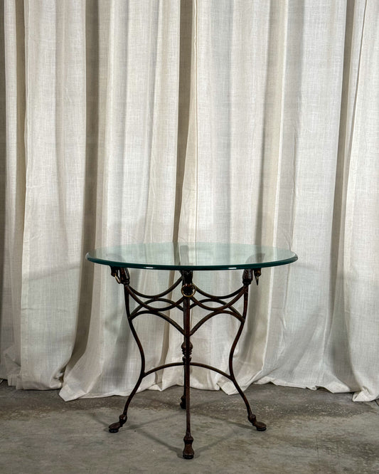 Iron & Glass Side Table