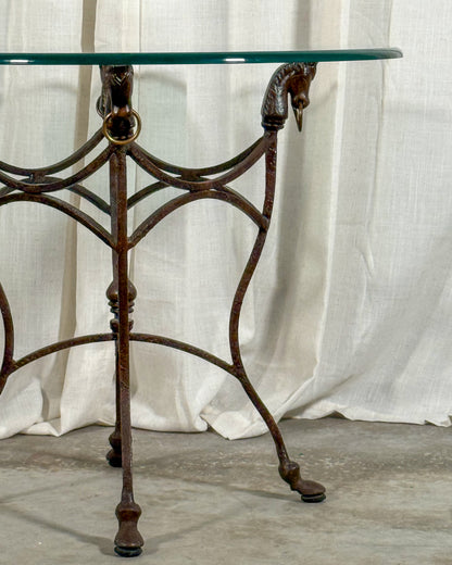 Iron & Glass Side Table