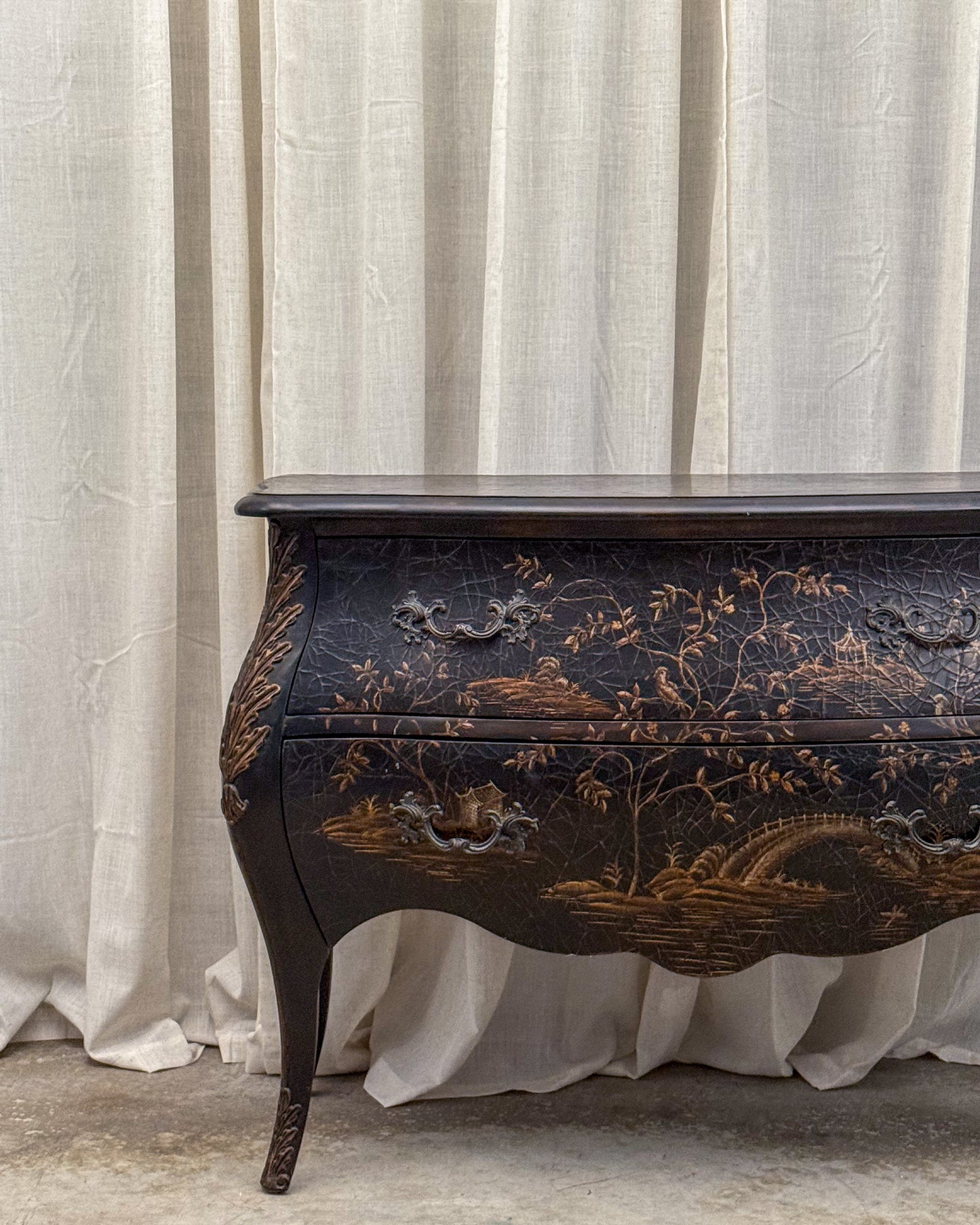 French Style Bombe Commode