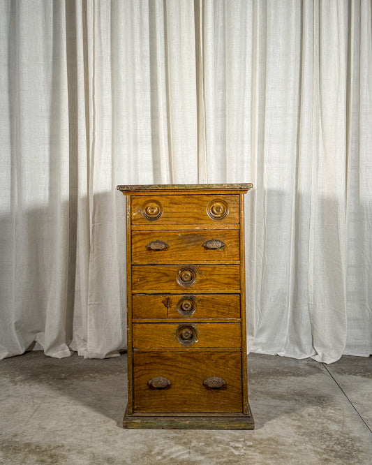 Oak Apothecary-Style Cabinet