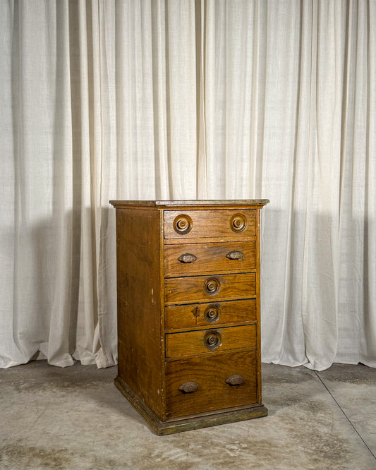 Oak Apothecary-Style Cabinet