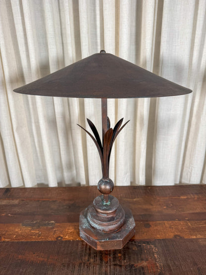 Palm Table Lamp with Metal Shade
