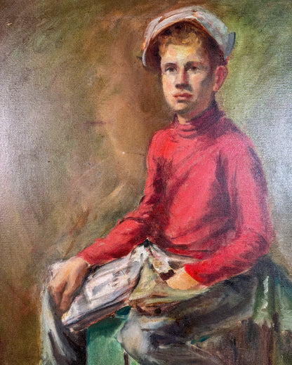 Portrait Painting of Newspaper Boy