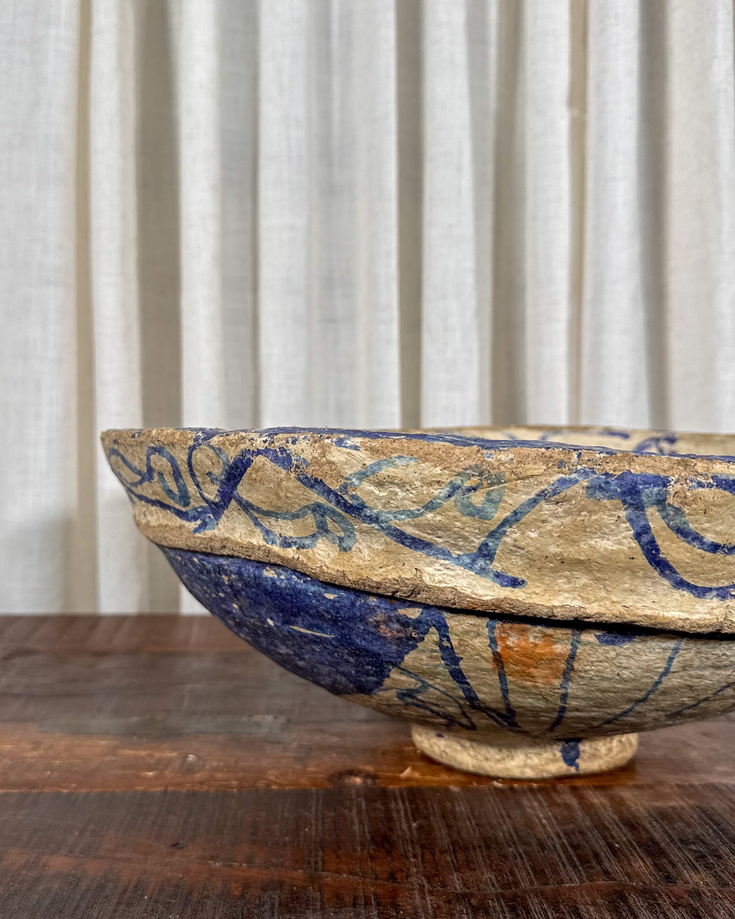 Hand-Painted Papier Mâché Bowl