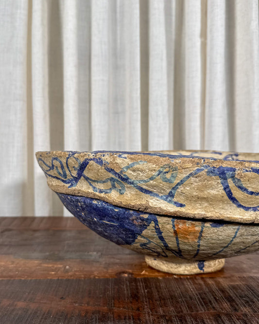 Hand-Painted Papier Mâché Bowl
