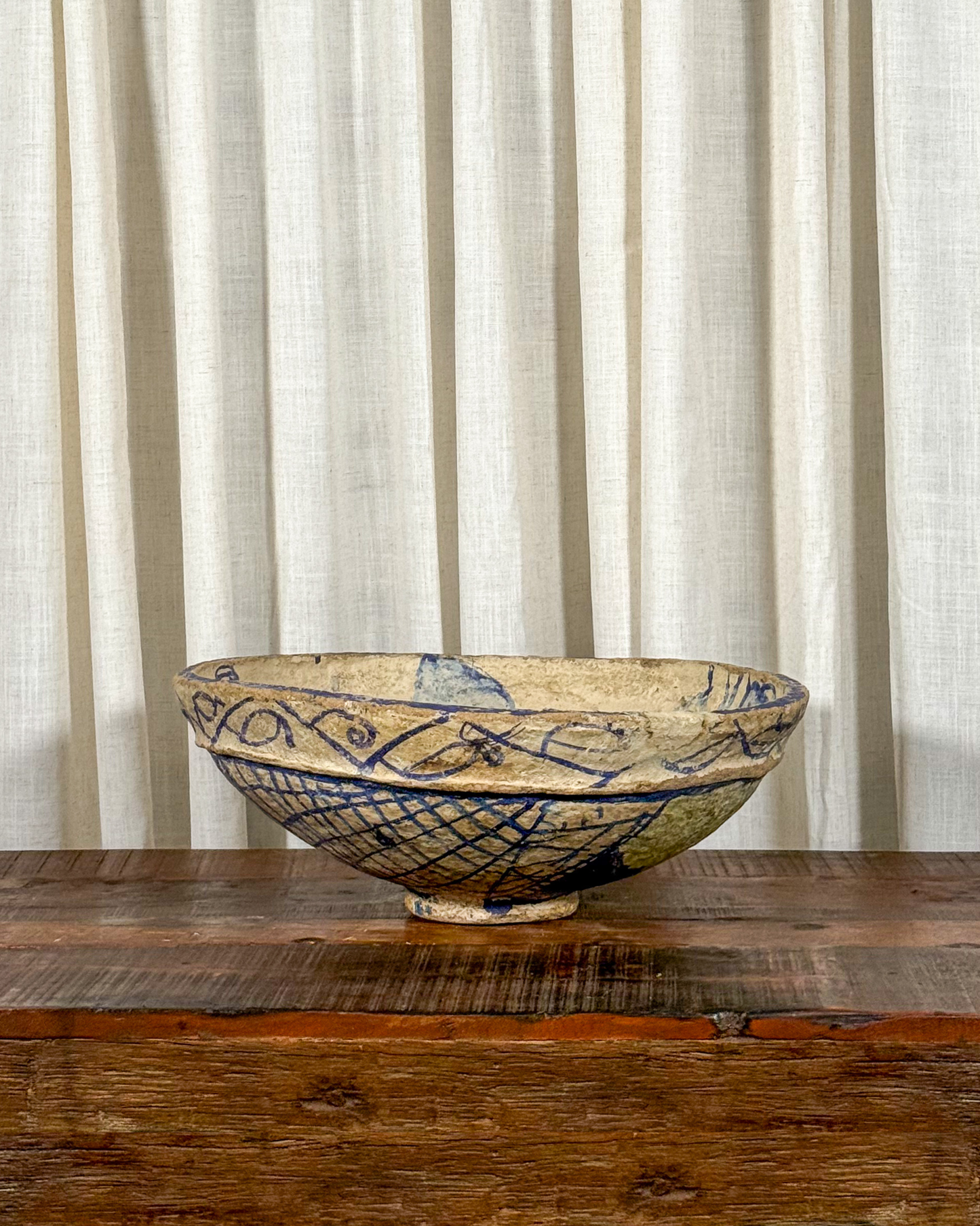Hand-Painted Papier Mâché Bowl