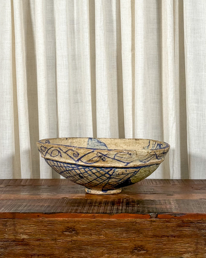 Hand-Painted Papier Mâché Bowl