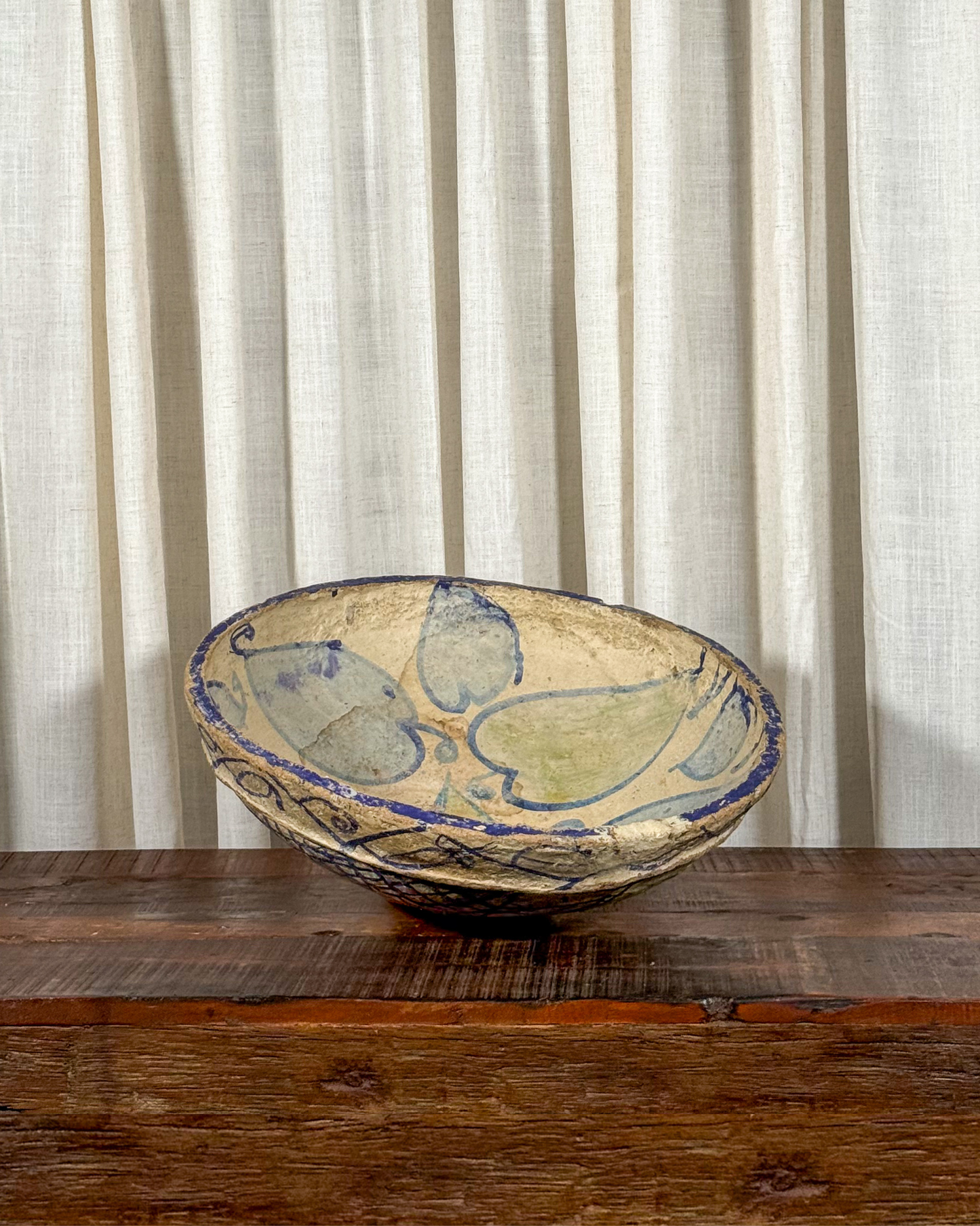 Hand-Painted Papier Mâché Bowl