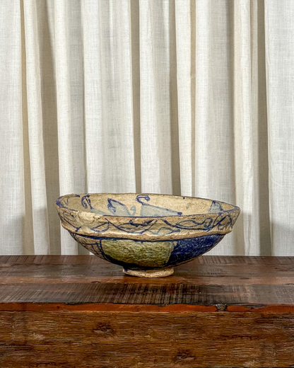 Hand-Painted Papier Mâché Bowl